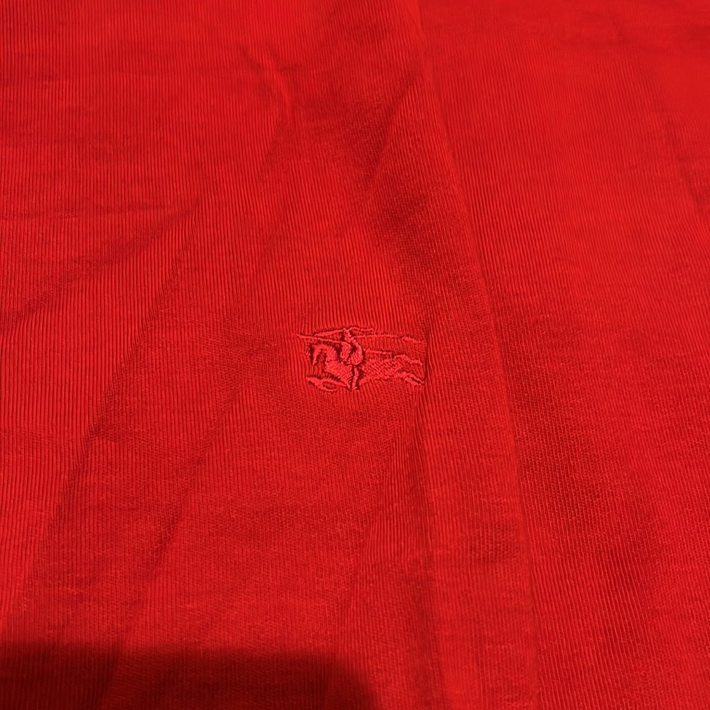 Burberry London Men's Dark Red 1/4 zip sweatshirt Large - Picture 5 of 10